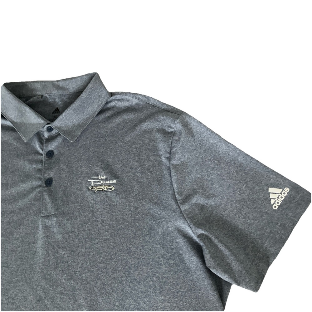 The Dunes Golf Club By ADIDAS‎ Polo Shirt Blue Heathered Size Men's XL
